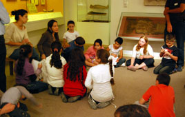 For most of the children, the museum workshop is their first encounter with peers from the other side of Jerusalem. (MFA)