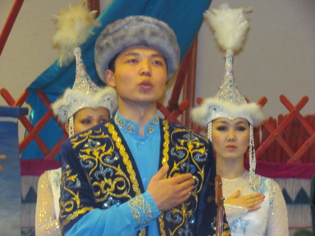 Display's of traditional Kazakhi dress